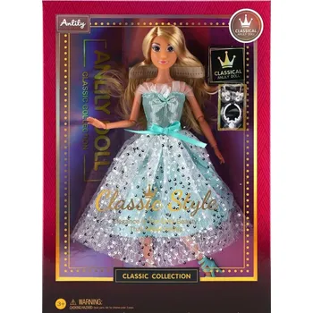 Panenka Módní panenka ve společenských šatech - sv.modré