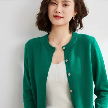 Dámský svetr Dámský cardigan různé barvy Barva: Zelená, Velikost: XL