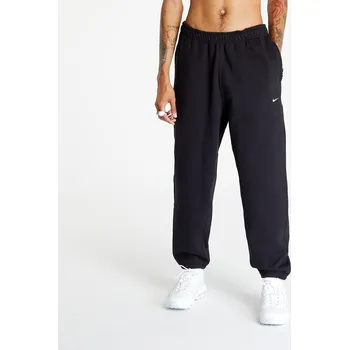 Tepláky Nike Solo Swoosh Men's Fleece Pants Black/ White XXL