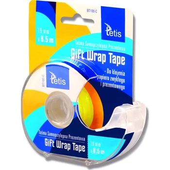 TETIS BT100-C Dárková balicí páska s odvíječem 19 mm x 8,5 m