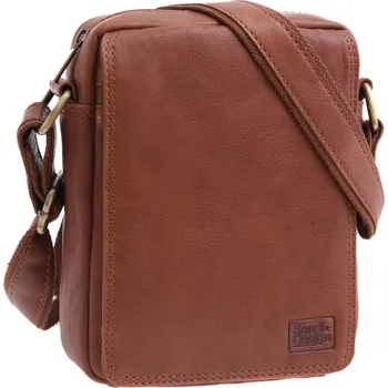 Pánská kožená crossbody taška Sendi Design T52006A koňakově hnědá