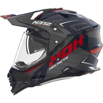 Helma na motorku Přilba N312 Vapor, NOX (černá,modrá,červená) 2025 (Velikost: XS)