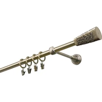 Garnýž kovová 440 cm jednořadá 16 Sevilla mosaz