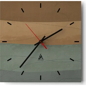 Hodiny Velké nástěnné hodiny 40x40 Abstrakce Skleněné tiché hodiny