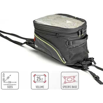 Zavazadlo na motocykl Tankvak givi ea 142 easy se základnou pro enduro - černá, 25l