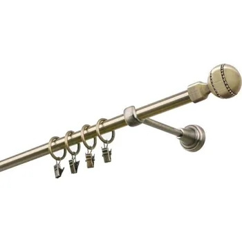 Garnýž kovová 440 cm jednořadá 16 Paola crystal mosaz