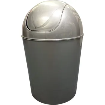 Odpadkový koš Janegal Koš odpadkový 7 L plastový kulatý šedý J