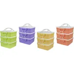 DK-PLAST Jídlonosič 3x1,2l hranatý 17x15x18,5cm PH mix barev