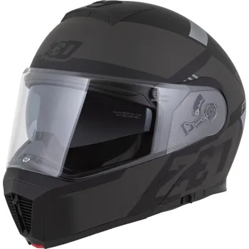 Helma na motorku Přilba F19, ZED (černá matná/tmavě šedá) 2026 (Velikost: M (57 až 58 cm))