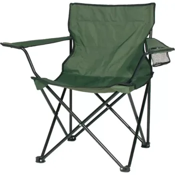 kempingová židle Židle rozkládací ZELENÁ (Praktická velká rokládací židle nejen pro rybáře.)