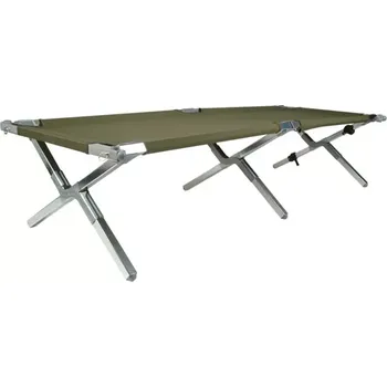 kempingová židle Lehátko US skládací 210x70cm (Přenosné ALU skládací polní lehátko, vojenský styl US ARMY.)