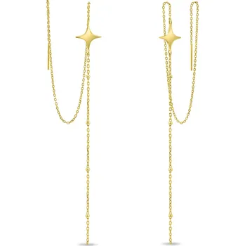 Náušnice Brilio Silver Stylové dlouhé řetízkové náušnice EA896Y + 2 měsíce na vrácení zboží