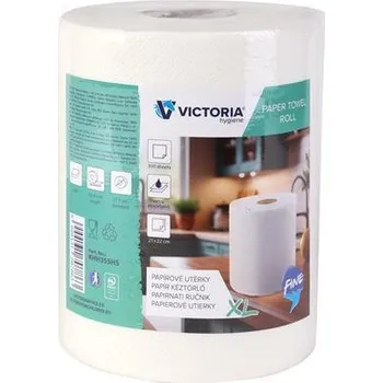 Utěrka Papírové utěrka "Fine XL“, 2 vrstvé, role, 300 útržků, VICTORIA HYGIENE 852713