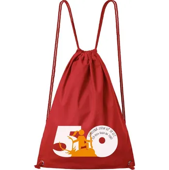 Městský batoh DOBRÝ TRIKO Bavlněný batoh Jsem střelená 50 let Barva: Červená