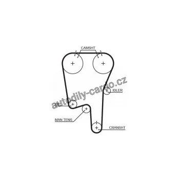 Rozvod motoru Sada rozvodového řemene GATES (GT K015460XS) - VOLVO