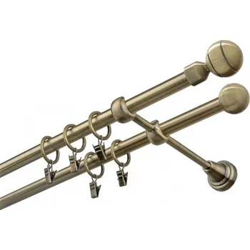 Garnýž Garnýž kovová 360 cm dvouřadá - dvojitá 16 Paola mosaz