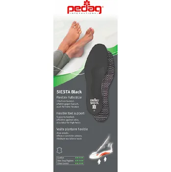 Vložka do bot Ortopedická ultratenká vložka černá Velikost: 43