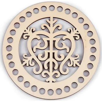 Víko na pletení / háčkování mandala Ø15 cm, malé, 2 přírodní sv.