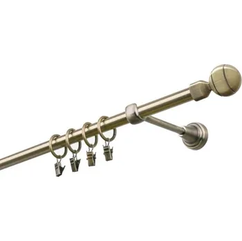 Garnýž kovová 360 cm jednořadá 16 Paola mosaz