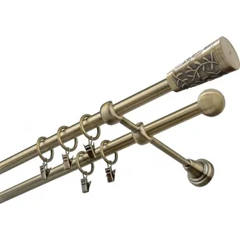 Garnýž kovová 480 cm dvouřadá - dvojitá 16 Sevilla mosaz