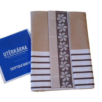 Utěrka Dadka Bavlněná utěrka Béžovo - Hnědá 3ks