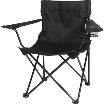 kempingová židle Židle rozkládací ČERNÁ (Praktická velká rokládací židle nejen pro rybáře.)