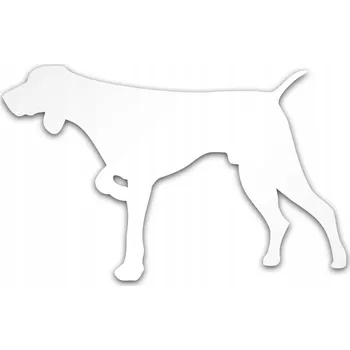 Samolepicí dekorace na vozidlo SAMOLEPKA PES VÝMARSKÝ OHAŘ REFLEXNÍ PRO MYSLIVCE