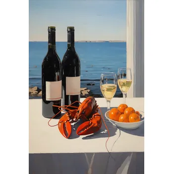 Plakát Plakát Oběd nad zátokou bez rámu 61 x 91,5 cm