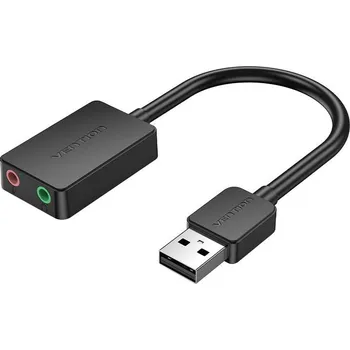 Datový kabel Externí USB 2.0 zvuková karta Vention CDYB0, 2 porty, délka kabelu 0,15 m