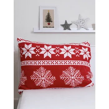 Bytový textil MKLuzkoviny.cz Povlak na polštářek 70 x 90 cm Vánoce červené