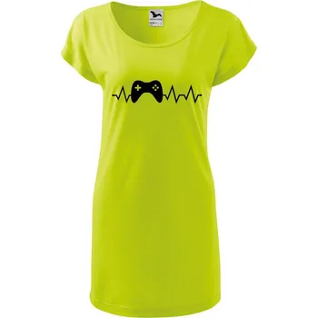 Dámské tričko DOBRÝ TRIKO Dámské tričko/šaty Tep gaming Velikost: XS, Barva: Limetková