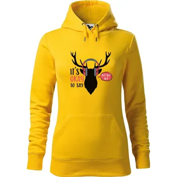 Dámská mikina DOBRÝ TRIKO Dámská mikina s potiskem Ho ho ho Velikost dámské mikiny: 2XL, Barva: Žlutá