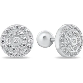 Náušnice Brilio Silver Třpytivé stříbrné náušnice se zirkony EA174W + 2 měsíce na vrácení zboží