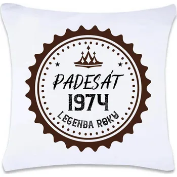Dekorativní polštářek DOBRÝ TRIKO Polštář s potiskem Legenda padesát 40 x 40 cm Oboustranný tisk: NE