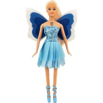 Panenka Panenka Víla s křídly modrá, se světlem 29cm