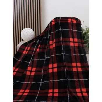 Deka mikroplyš 220 × 200 cm – Scot červené