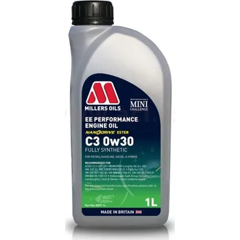 MILLERS OILS motorový olej plně syntetický s nanočásticemi EE Performance C3 0w30 1l