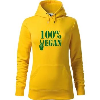 Dámská mikina DOBRÝ TRIKO Dámská mikina s potiskem 100% vegan Velikost dámské mikiny: S, Barva: Žlutá