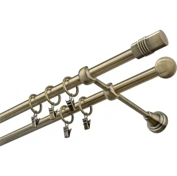 Garnýž kovová 440 cm dvouřadá - dvojitá 16 Cylinder mosaz