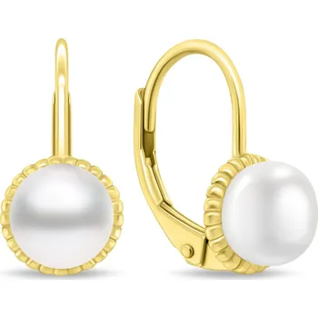 Náušnice Brilio Silver Pozlacené náušnice s říčními perlami EA1140Y + 2 měsíce na vrácení zboží