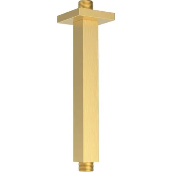Tyč na sprchový závěs Sapho sprchové stropní ramínko, hranaté, 200mm, 1205-07GB zlato mat