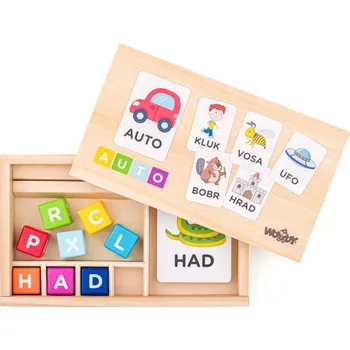 Dřevěná hračka Woody 02191997 poskládej slova