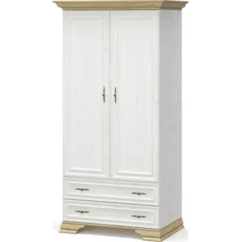 Šatní skříň Skříň 2D2DRW SCORDIA se zásuvkami, borovice andersen a dub zlatý