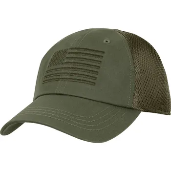 Kšiltovka Čepice baseball vlajka US síťovaná ZELENÁ