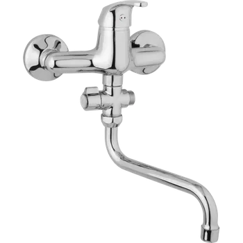 Vodovodní baterie JB Sanitary nástěnná umyvadlová a sprchová baterie SLIM A10 37 30 150 mm, otočný přepínač, bez příslušenství, trubkové ramínko 200 mm