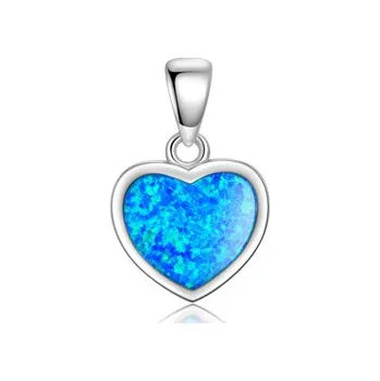 Přívěsek NB913-OP05 Stříbrný přívěšek s modrým opálem