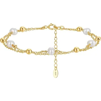 Náramek Majya Stříbrný náramek s perlami RACHEL pozlacený Ag/; ≤2,72 g 11326