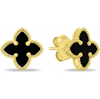 Náušnice Brilio Silver Stylové květinové náušnice z pozlaceného stříbra EA1156YBC + 2 měsíce na vrácení zboží