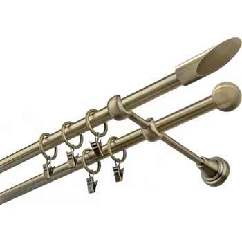 Garnýž Garnýž kovová 340 cm dvouřadá - dvojitá 16 Piza mosaz