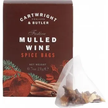 Koření Cartwright & Butler Mulled Wine Spice Bags Koření na přípravu svařeného vína, 21 g
